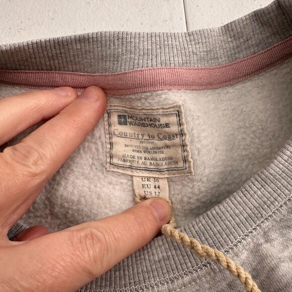 Mountain Warehouse Country To Coast Large Crewneck Sweatshirt Gray Retro Striped - Picture 2 of 7